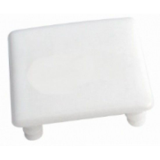 CHANNEL END CAP 41/41 WHITE