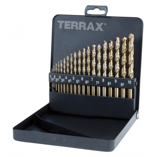 19PCE COBALT DRILL BIT SET TERRAX