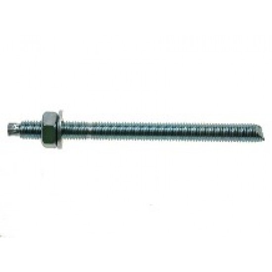 M8X110 BZP STUD NUT&WASHER 5.6