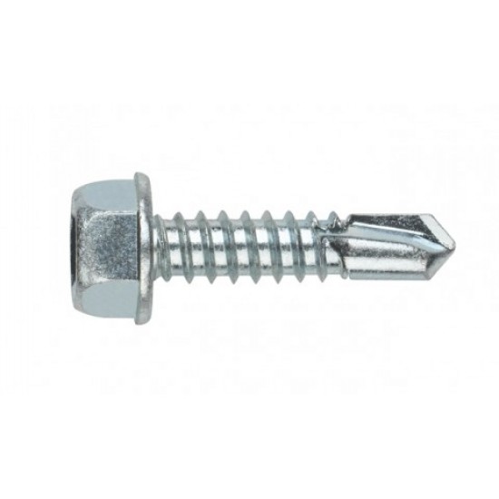 5.5 x 38 SELF DRILL SCREW HEX HD ZN