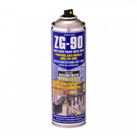 ZG-90 GALVANISED AEROSOL SPRAY PAINT (BLACK)